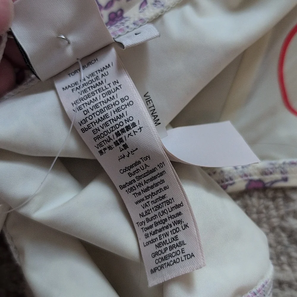 Tory Burch Purple Floral One Piece Swimsuit - Picture 10 of 11